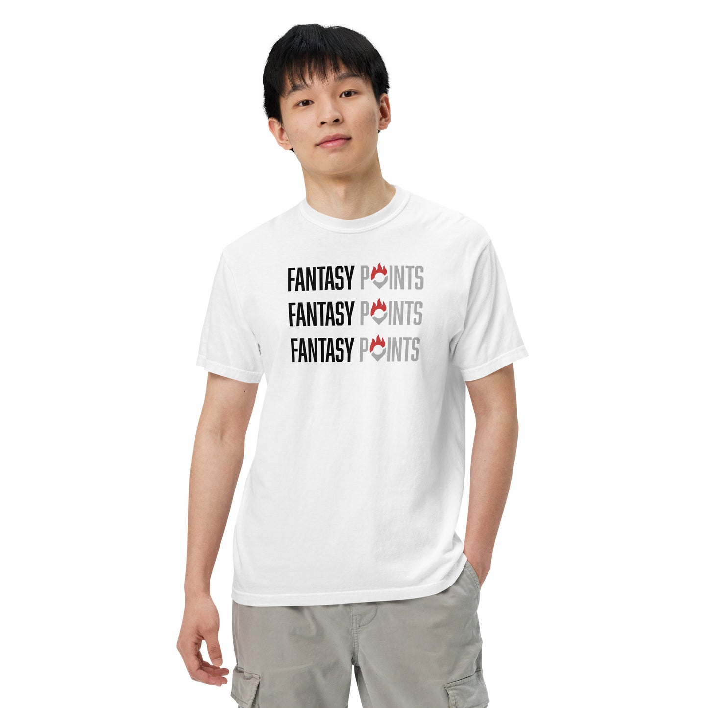 Triple Wordmark Men’s Garment-Dyed Heavyweight T-Shirt