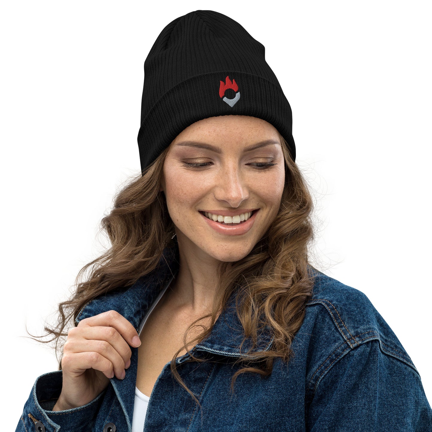 Fantasy Points Logo Organic Ribbed Beanie