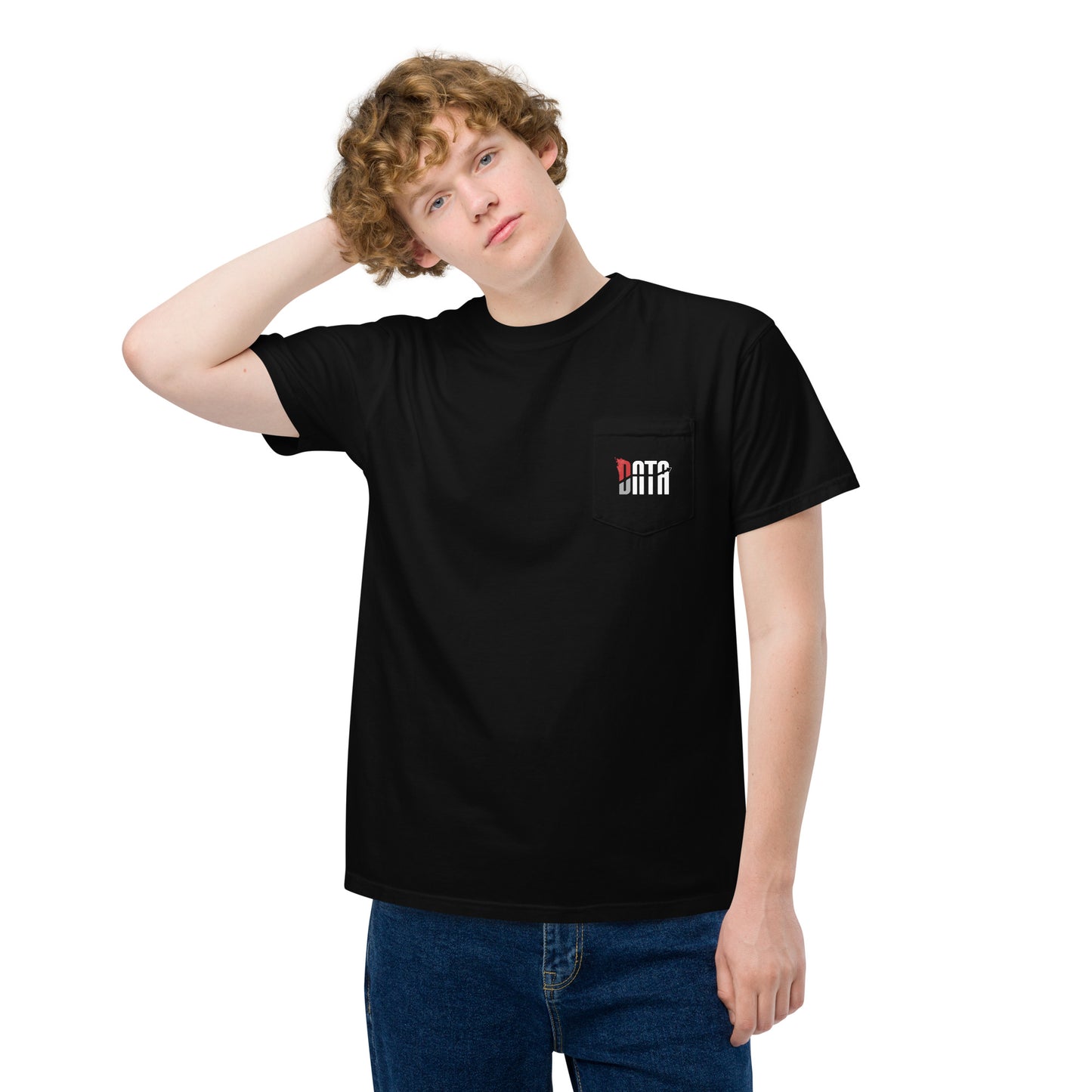 Data Logo Unisex Garment-Dyed Pocket T-Shirt