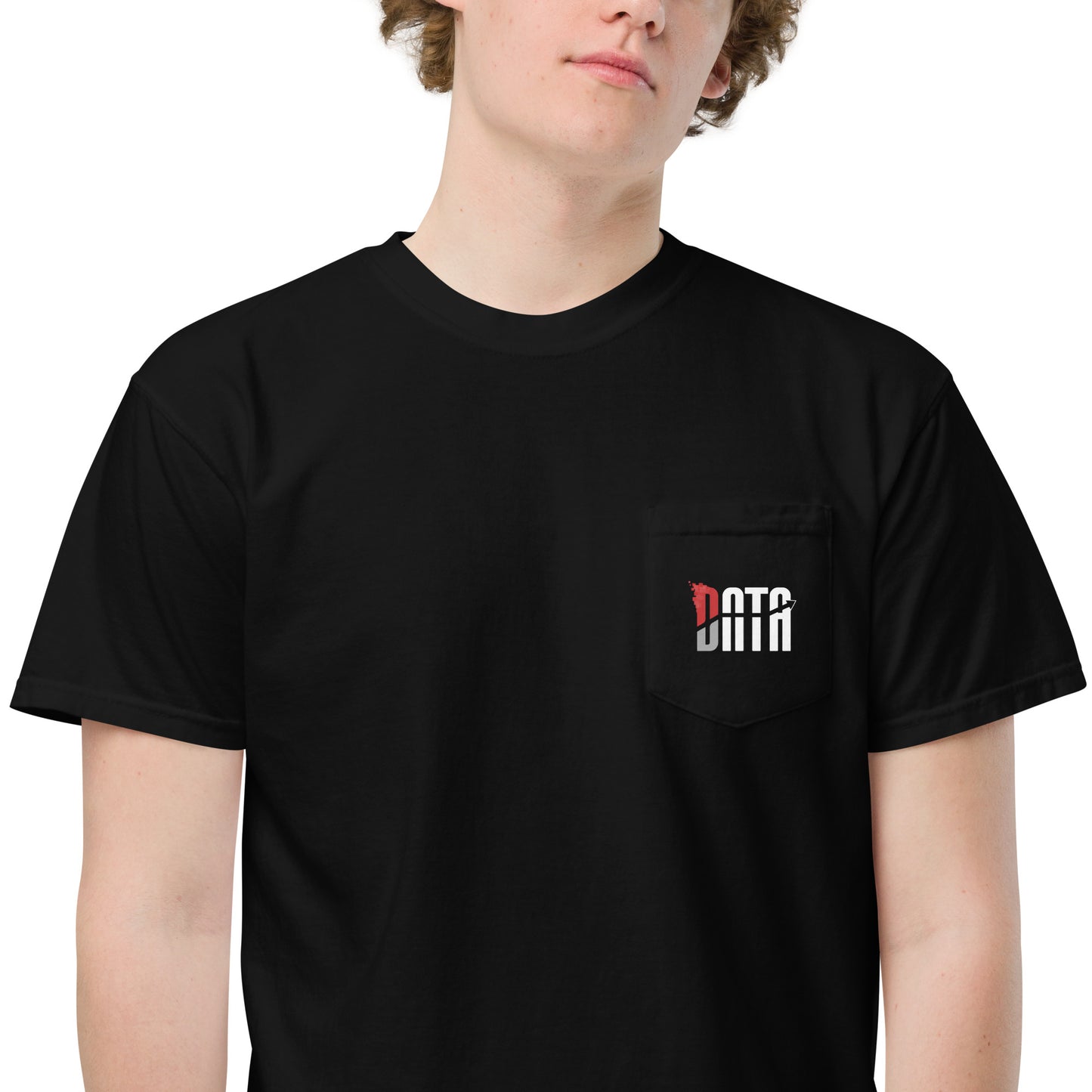 Data Logo Unisex Garment-Dyed Pocket T-Shirt