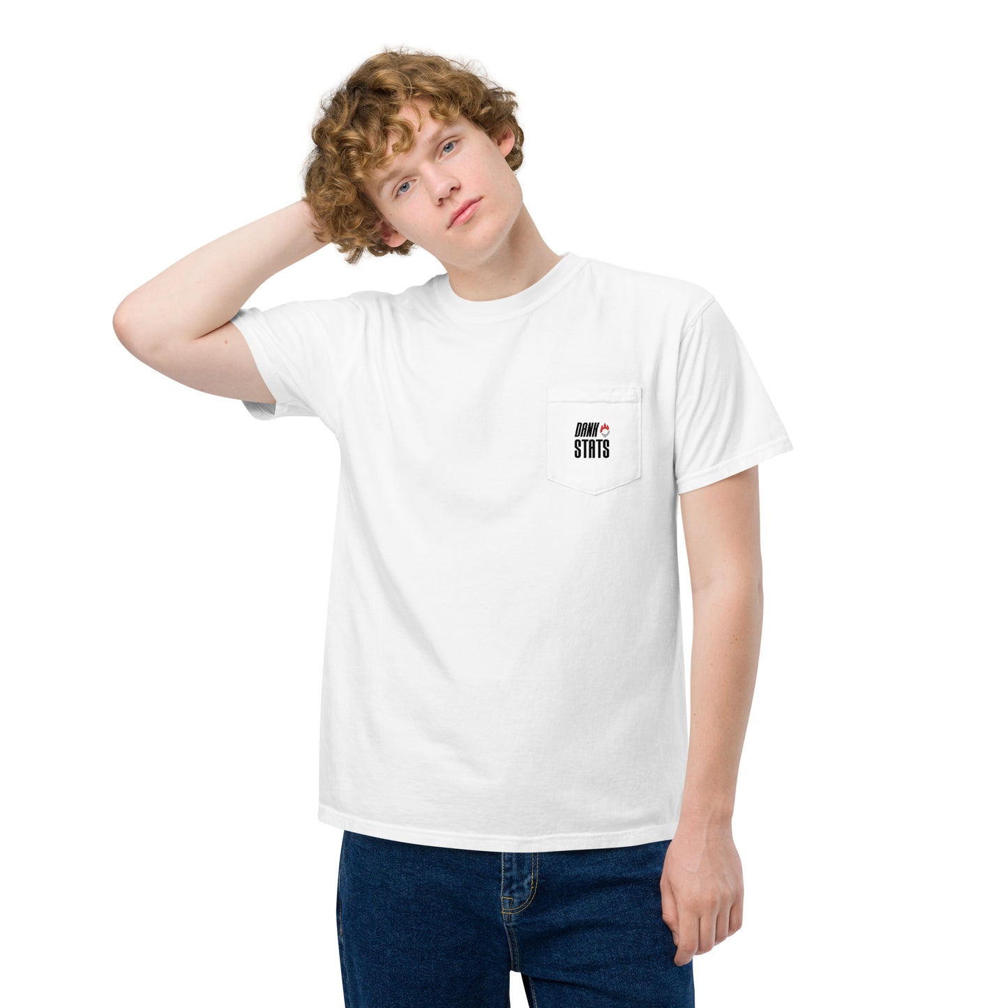 Dank Stats Unisex Garment-Dyed Pocket T-Shirt
