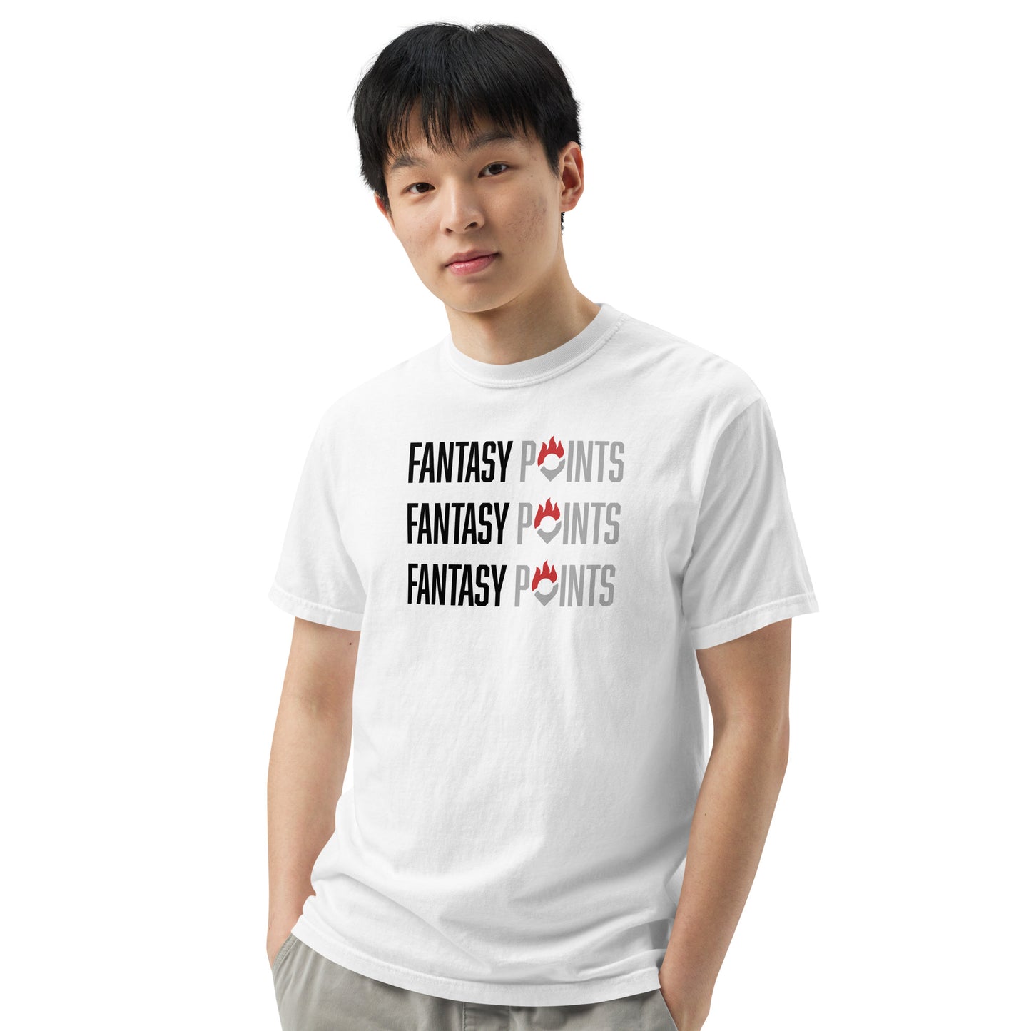 Triple Wordmark Men’s Garment-Dyed Heavyweight T-Shirt