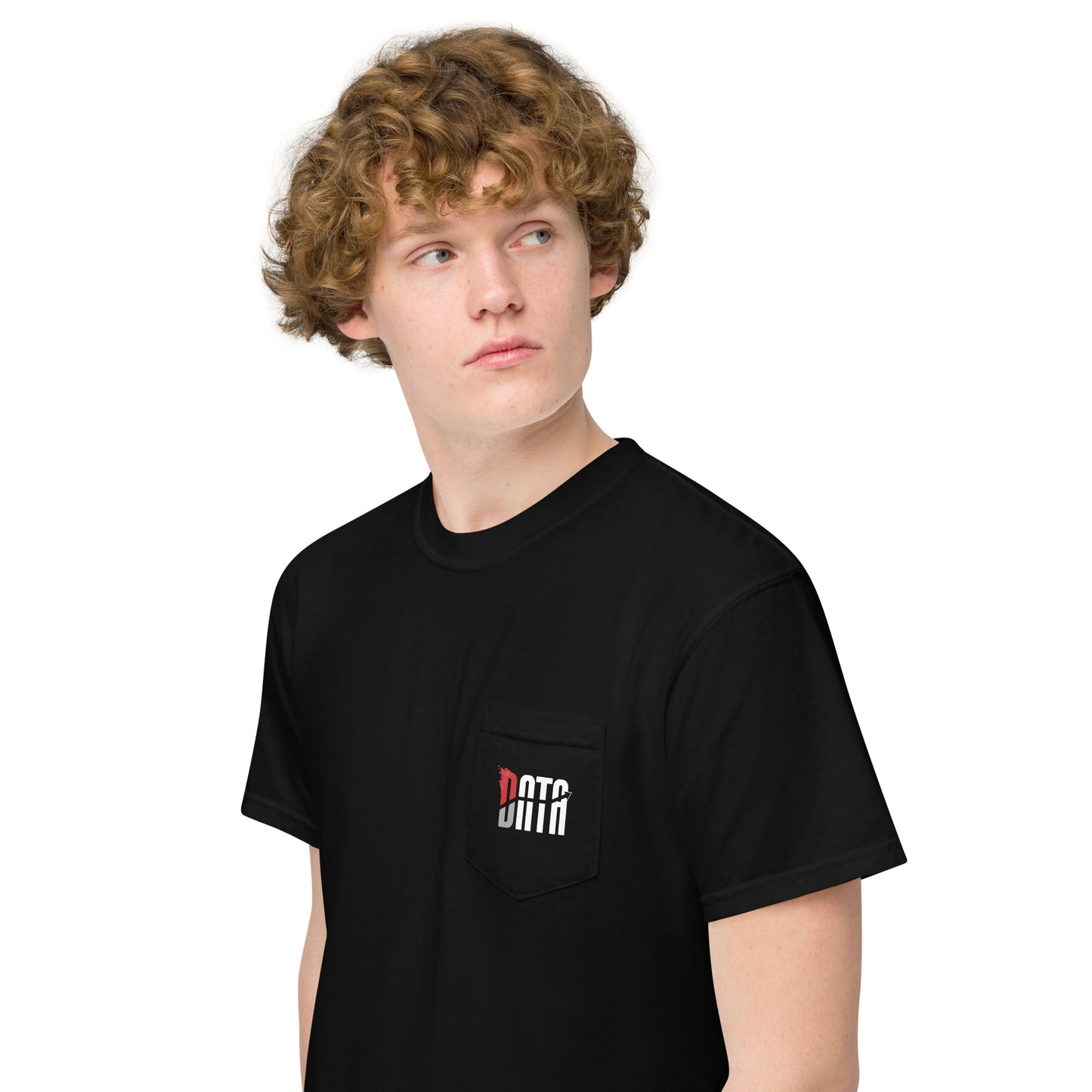 Data Logo Unisex Garment-Dyed Pocket T-Shirt