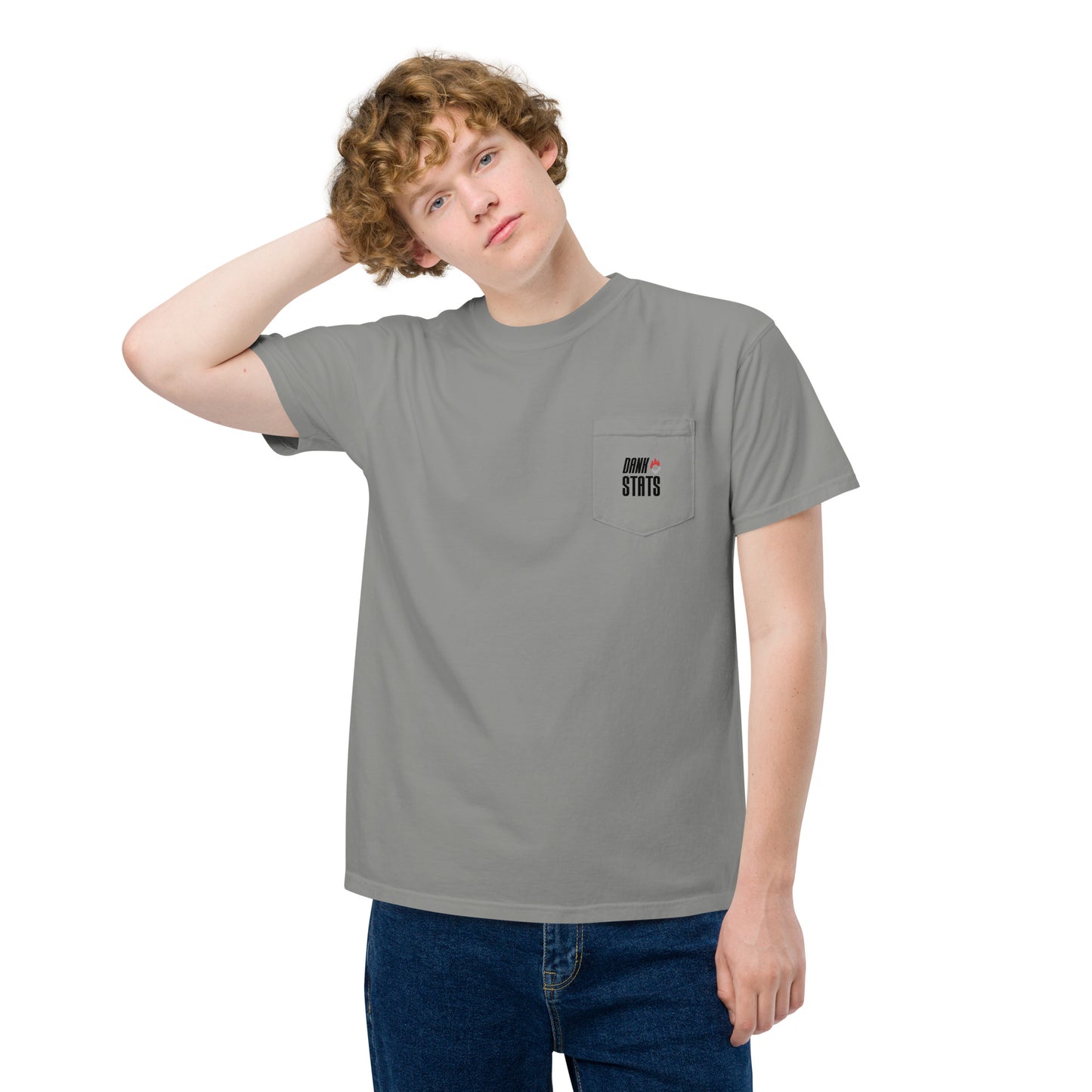 Dank Stats Unisex Garment-Dyed Pocket T-Shirt